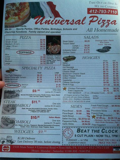 10 Universal Pizza Menu Favorites