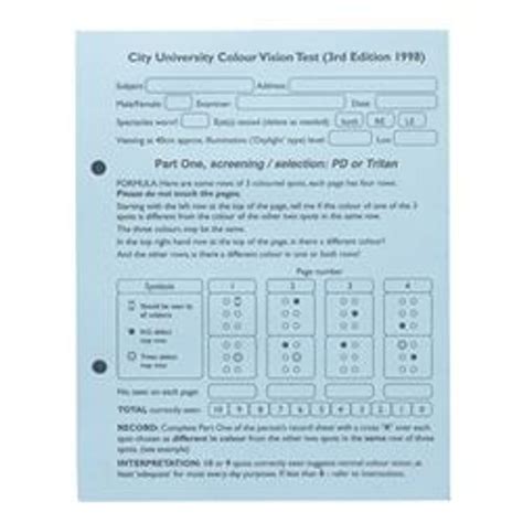 3 Tips For City University Colour Vision Test Recording