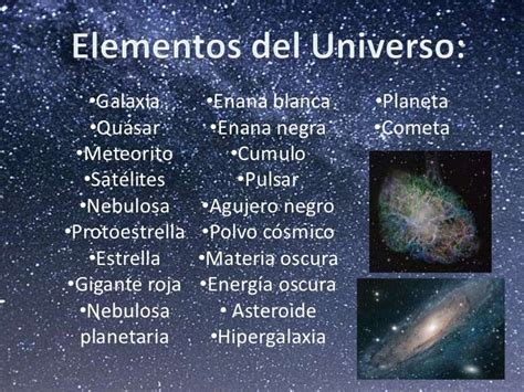 5 Componentes Del Universo