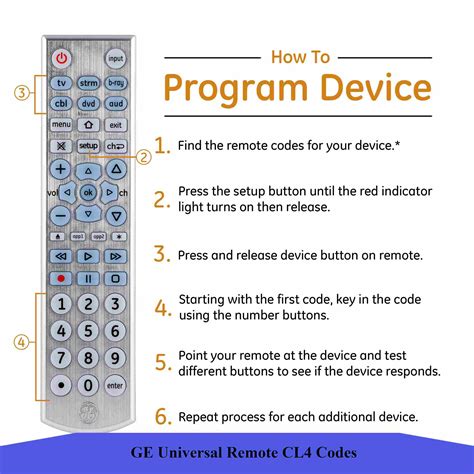 8 Device Codes For Ge Universal Remote Control