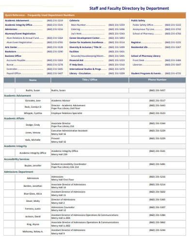 Aurora University Staff Directory Search