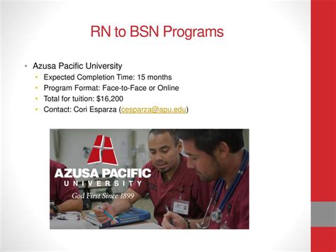 Azusa Pacific Universitys Lvn To Bsn Program Overview