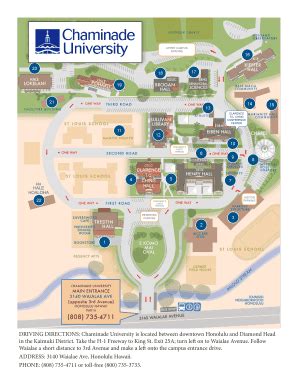 Chaminade University Campus Map Guide