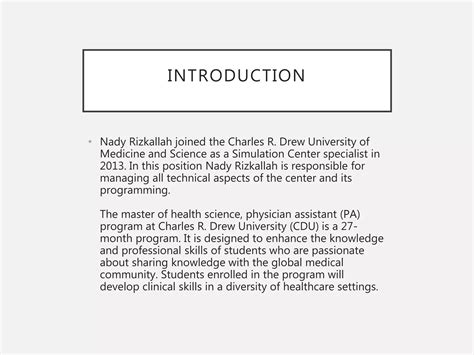 Charles Drew University Physician Assistant Program Overview