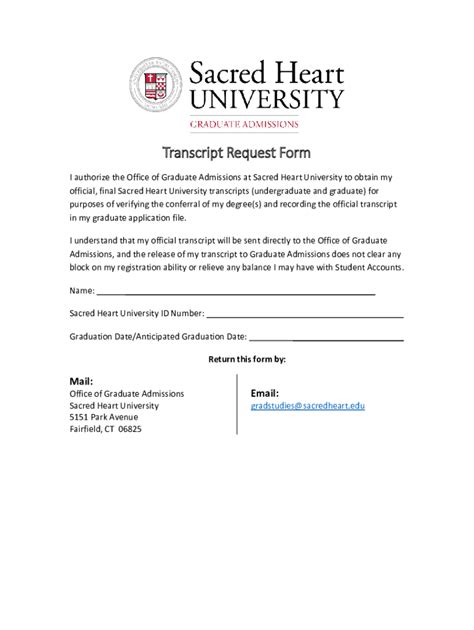 Easy Ways To Request Sacred Heart University Transcript