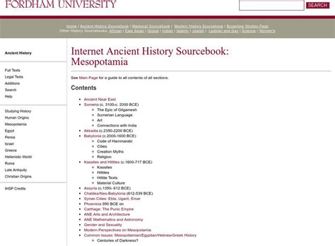 Fordham University Internet History Sourcebook