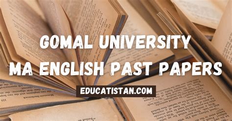 Gomal University Ma English Past Papers Download