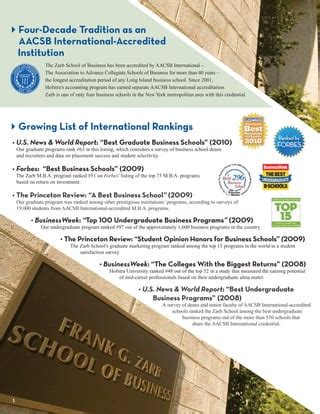 Hofstra University Business Ranking And Accreditation Insights