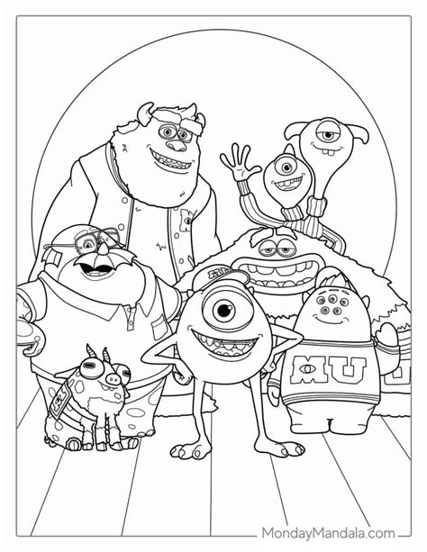 Monsters University Coloring Sheets For Kids