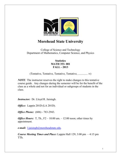 Morehead State University Academic Calendar Guide