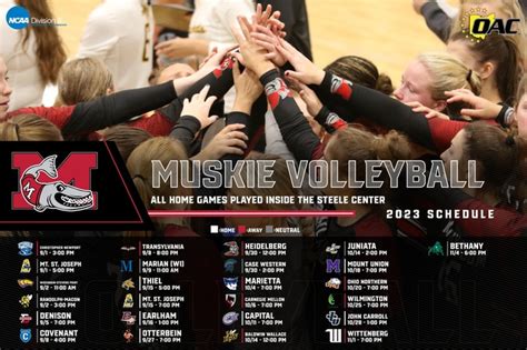 Muskingum University Volleyball Schedule 2023: Key Matches Revealed