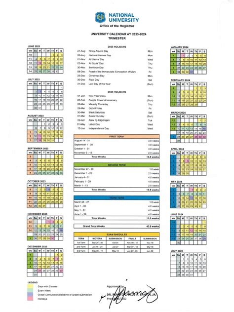 National University Calendar 2024: Key Dates To Know