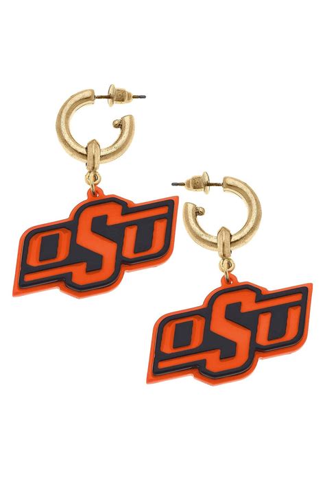 Oklahoma State University Earrings For Cowgirl Fans