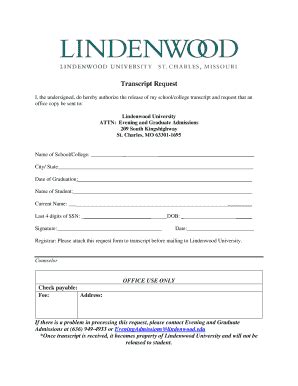 Ordering Lindenwood University Transcripts Made Easy