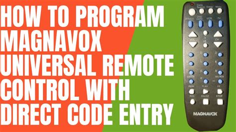 Program Magnavox Universal Remote Easily