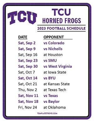 Tcu Horned Frogs Baseball Schedule And Game Times