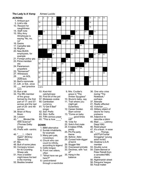 Universal Freestyle 108 Crossword Puzzle Solutions And Answers