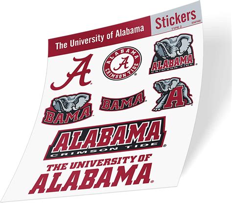 University Of Alabama Stickers: Show Off Your Bama Pride